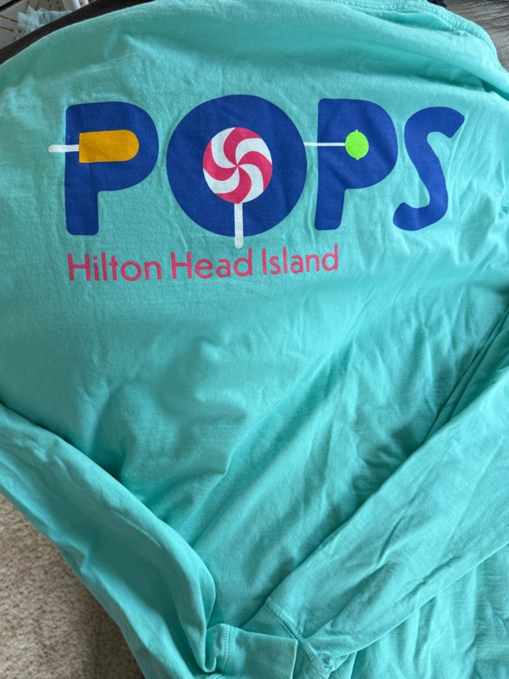 Long sleeve Hilton Head POPS tee XL